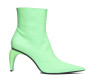 Vinyl Slicer Ankle Boots Neon Green