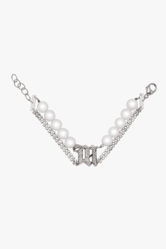Crystal White Pearl Bracelet