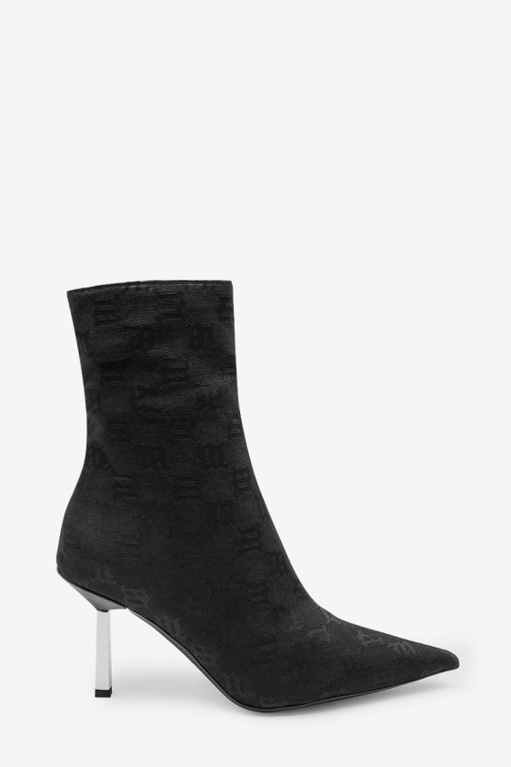 Sasha Ankle Boot Monogram Black