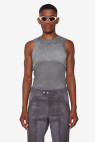 X Double Layered Ribbed Tank Top Grey