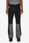 Denim Patchwork Flared Trousers