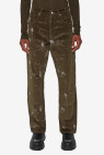 Stained Corduroy Trousers Olive