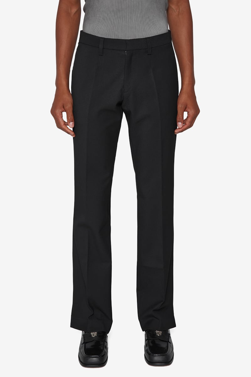 REISS Hartley Slim Leg Textured Tailored Trousers in Black | Endource