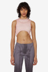 X Double Layered Ribbed Cropped Tank Rose