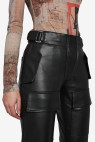 Vegan Leather Moto Trousers Black