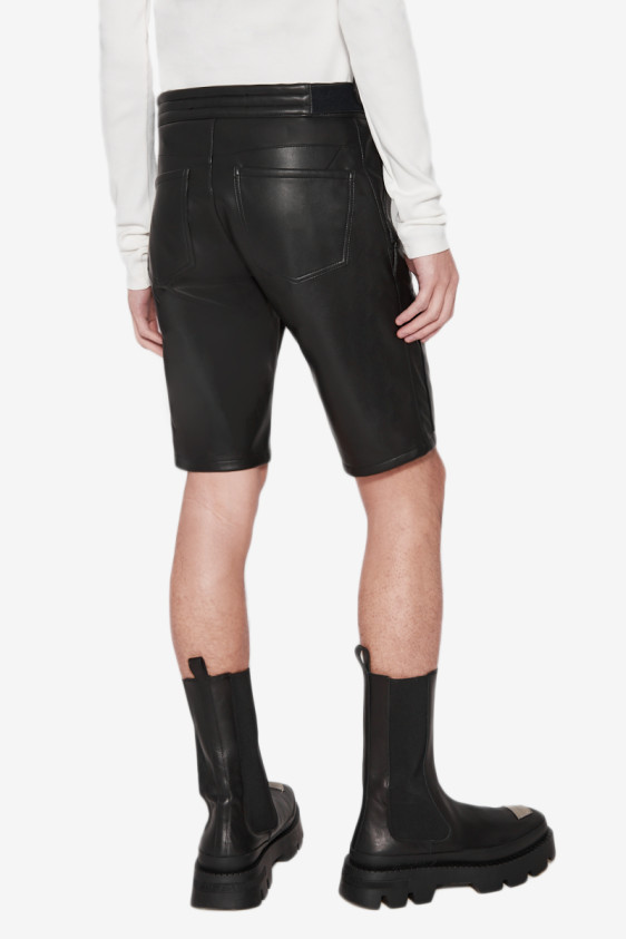 Vegan Leather Moto Shorts
