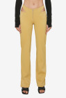 Vegan Leather Cut Out Trousers Sand