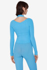 Knitted Seamless M Cardigan Blue