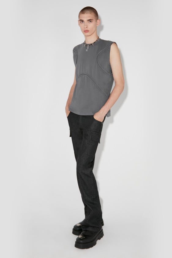 Dark Room Cut Out Trousers