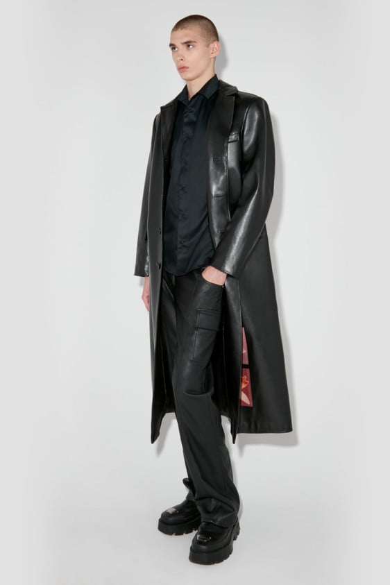 Lily / Orchid / Robert Mapplethorpe Leather Coat