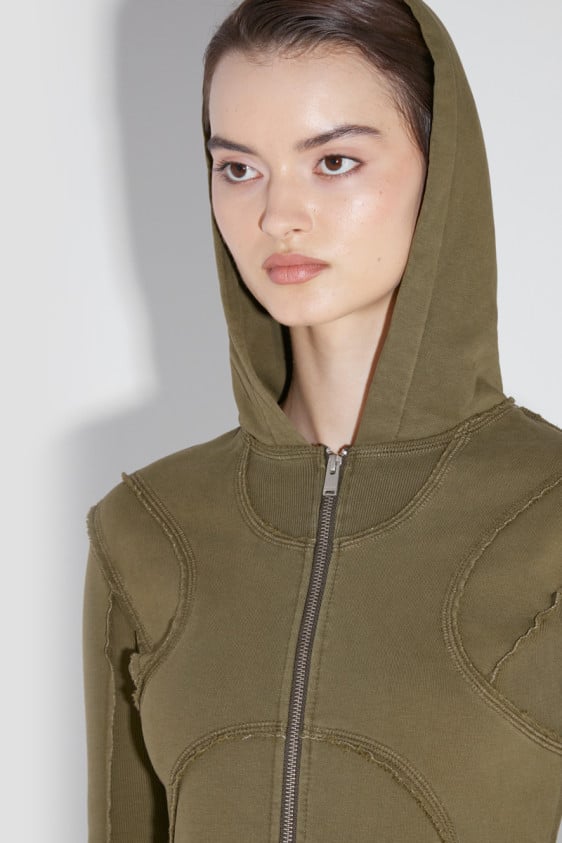 X Zipped Hoodie Forest