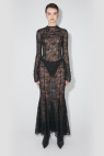 Goth Long Textured Silk Dress