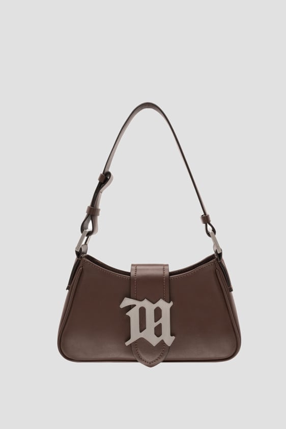 Leather Shoulder Bag Small Hot Chocolate
