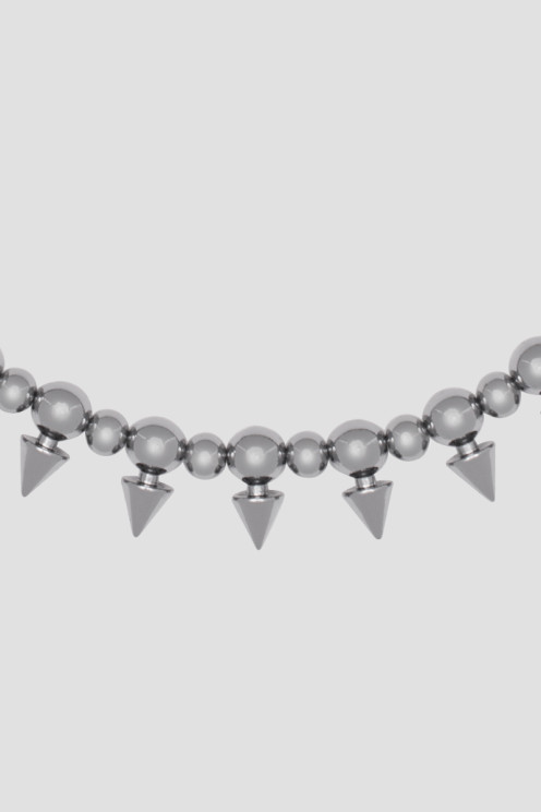Ball Chain Spike Necklace
