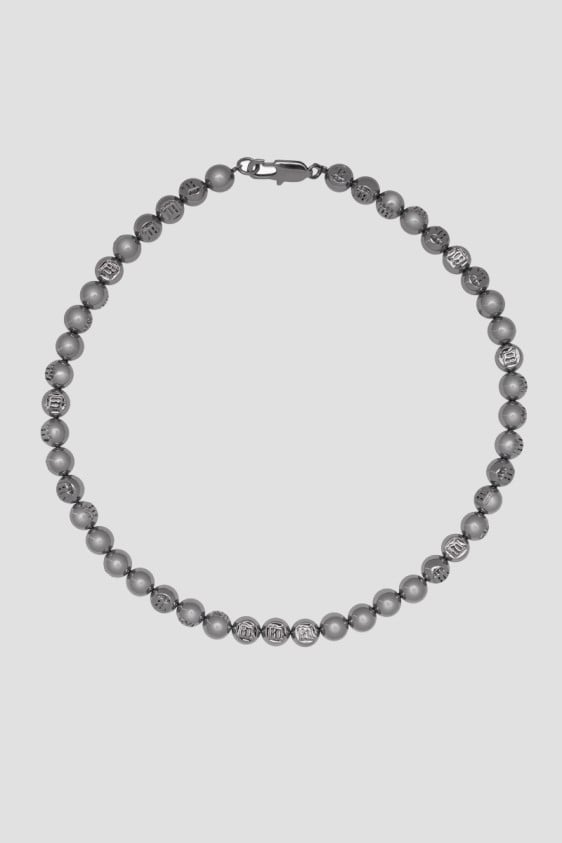 Ball Logo Chain Necklace Grey