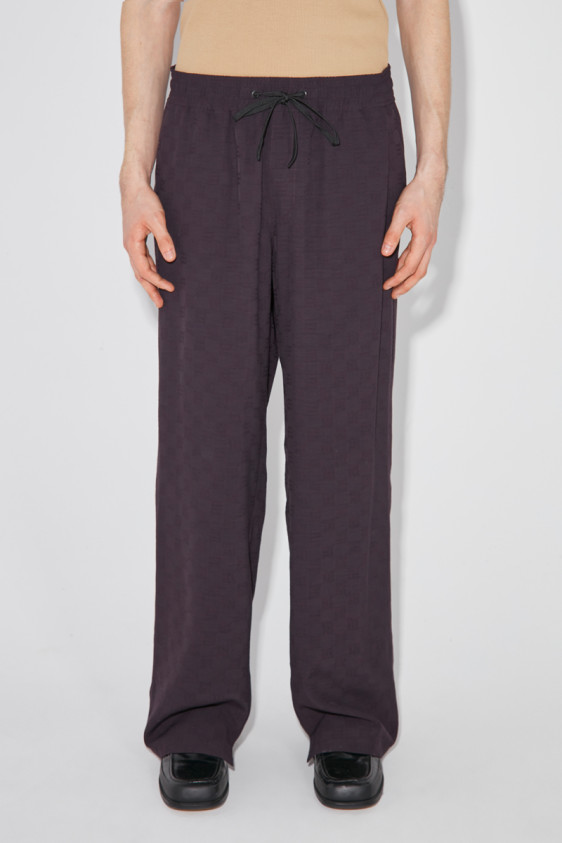 Monogram Viscose Wool Relaxed Trousers