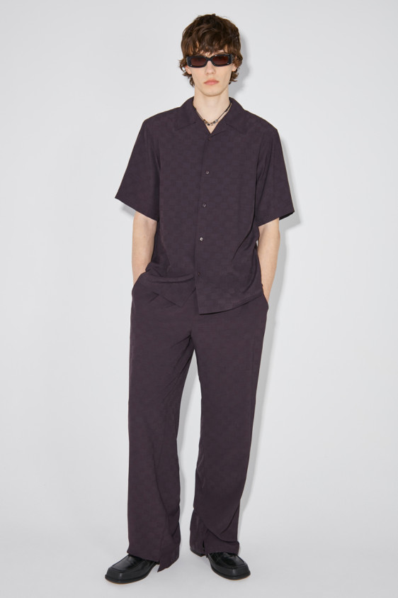 Monogram Viscose Wool Relaxed Trousers