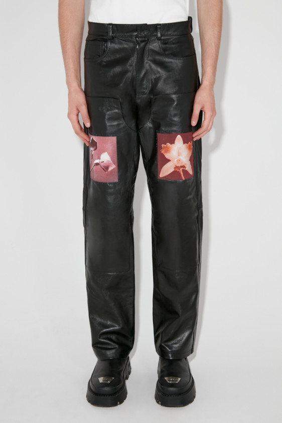 Lily/Orchid /Robert Mapplethorpe Leather Trousers