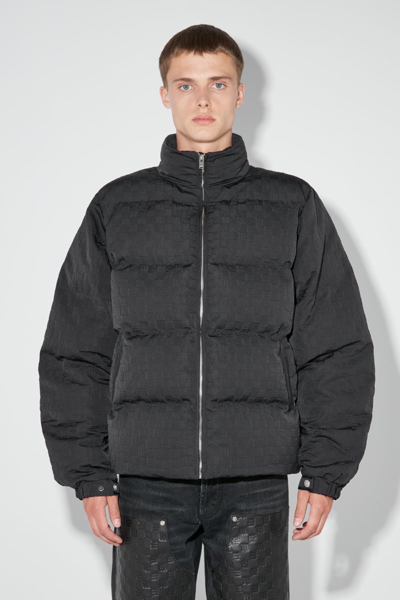 MISBHV monogram-embossed puffer jacket - Black