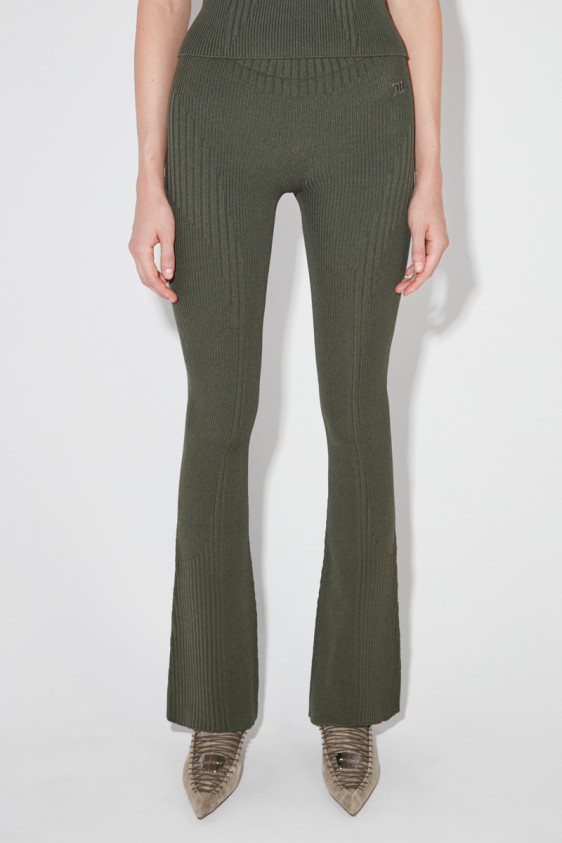 Knitted Seamless Flared High Rais Trousers