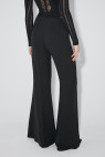 Fluid Flared Crepe Trousers