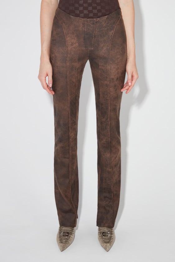Harley Cracked Faux Leather Trousers