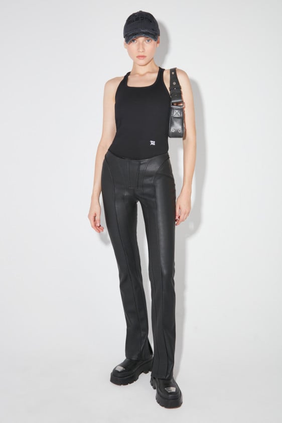 Harley Matte Faux Leather Trousers
