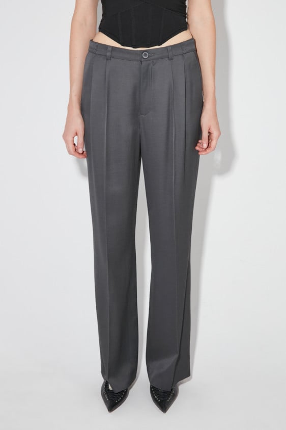 Oversized Tailored Trousers Grey