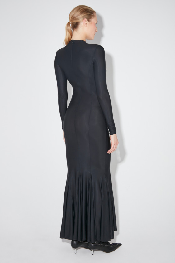 Goth Long Dress Black