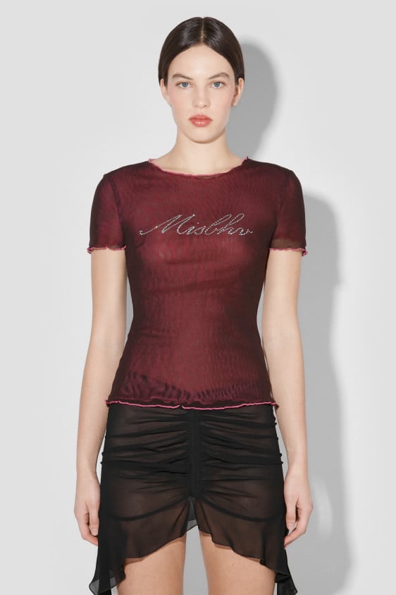 Misbhv Crystal Double Layered T-Shirt