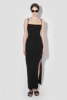 Knitted Seamless Maxi Dress With Slit