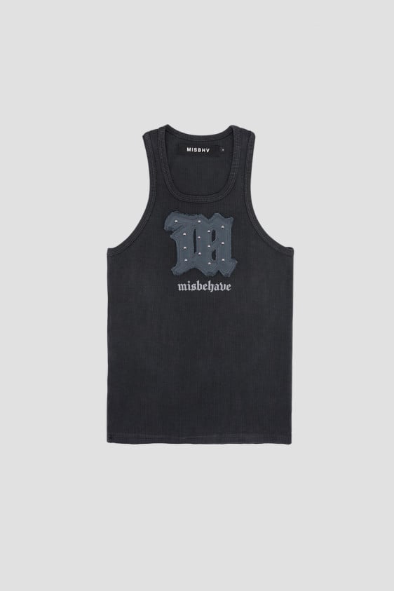Goth Tank Top Washed Black