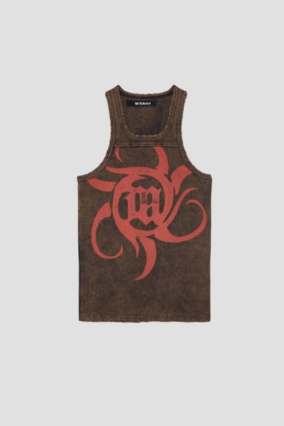 The Beach Tank Top Washed Brown