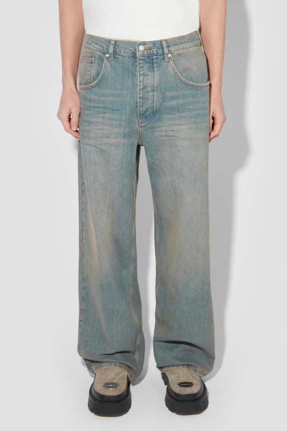 Sunset Wash Baggy Denim Trousers