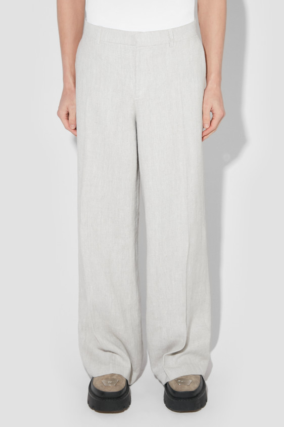 Washed Linen Tailored Trousers