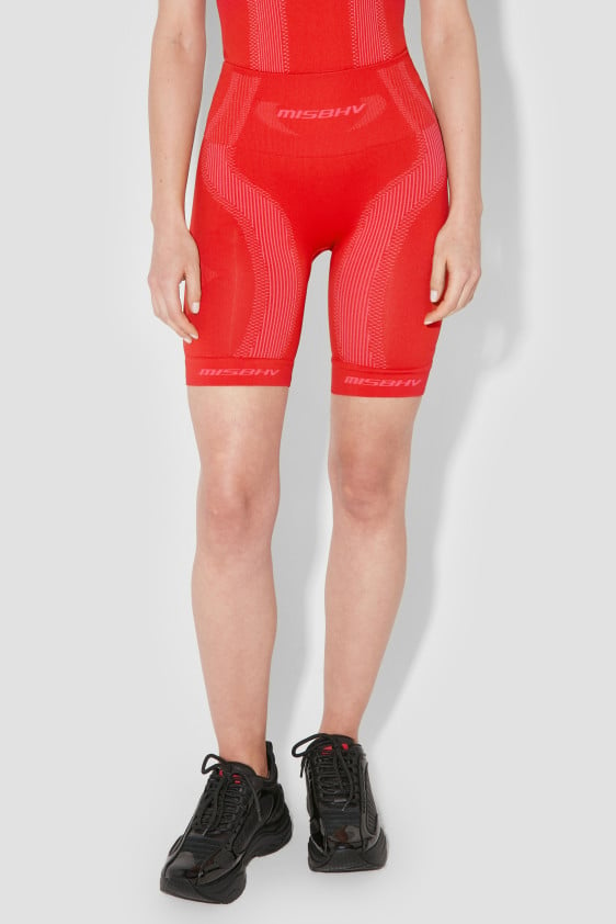 Sport Biker Shorts Coral Red