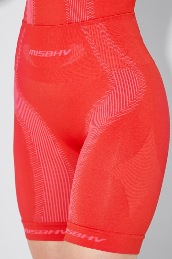 Sport Biker Shorts Coral Red