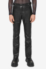 Vegan Leather Moto Trousers Black