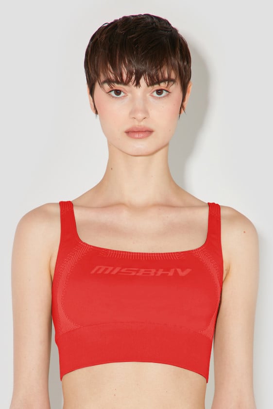 Sport Bra Top Coral Red
