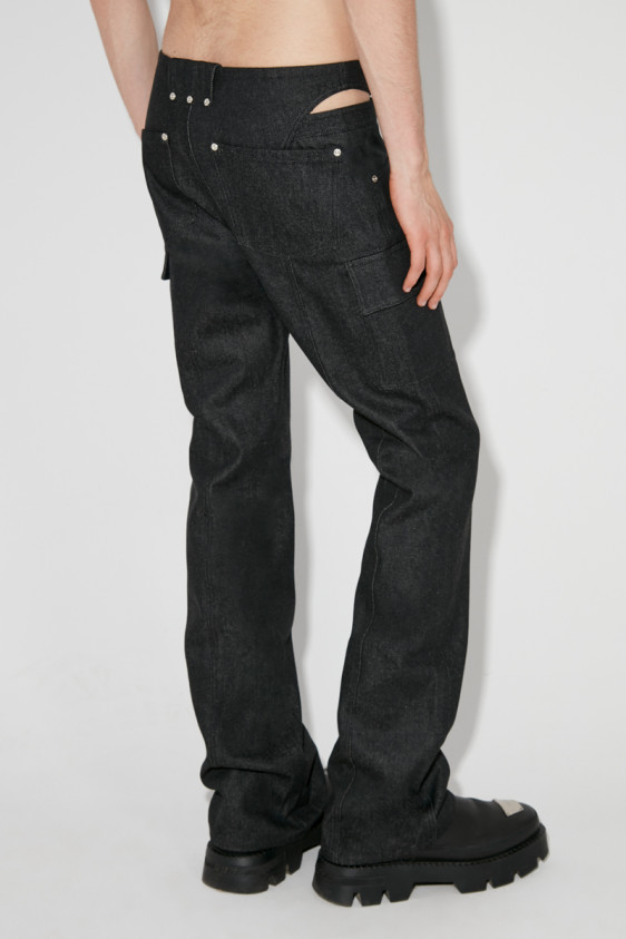 Dark Room Cut Out Trousers Black